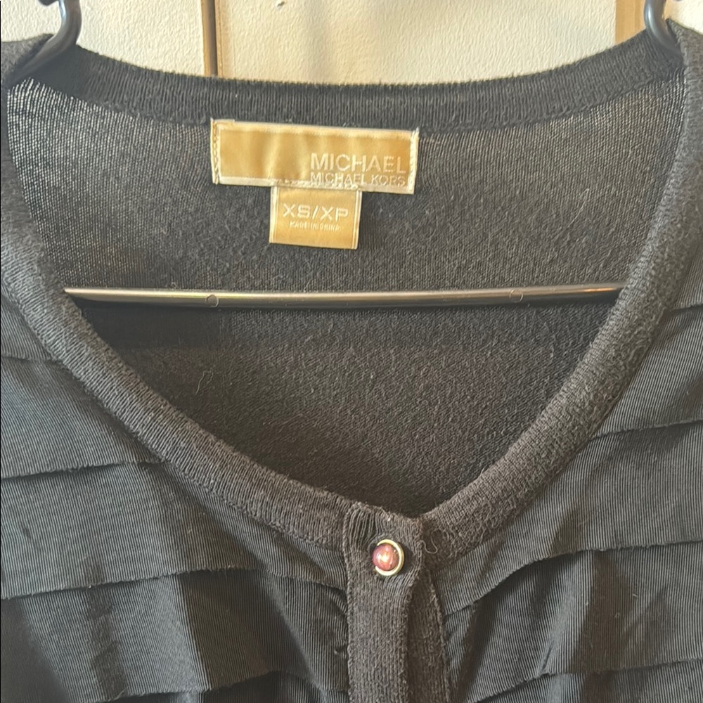Michael Kors Black Ruffled Cardigan XS - Picture 5 of 5